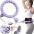 Масажний обруч хула хуп з обважнювачем Count hula hoops AND868 45см для схуднення живота боків, кільце з регульованою довжиною і підрахунком Фіолетовий