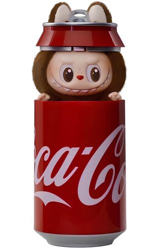 Дитяча плюшева іграшка The Monsters Labubu Coca Cola 15 см, М'яка колекційна фігурка сюрприз Лабубу в банці Кока кола для дітей