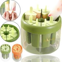 Силіконова форма Зроби сам Ice Cream mold 8 клітинок для морозива, фруктового льоду і ескімо, Морожениця формочка з відсіком для води і підставкою
