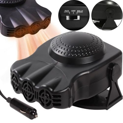 Автомобільний керамічний обігрівач салону від прикурювача Auto Heater HJ-704 Ceramic Fan 12 volt DC 150W автодуйка Тепловентилятор 150Вт Чорний
