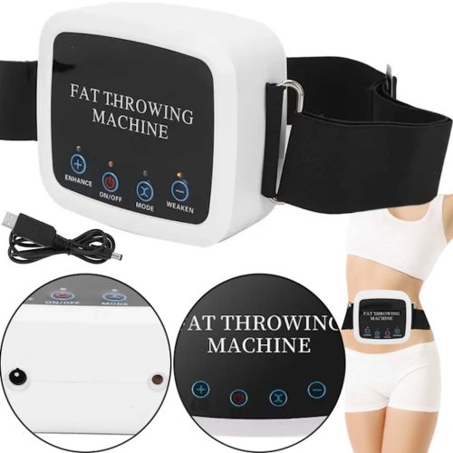 Антицелюлітний міостимулятор тренажер для схуднення Fat Throwing Machine CS-777, Масажер для масажу преса і живота з регульованою манжетою з USB