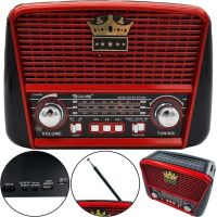 Акумуляторний FM радіоприймач MP3 колонка Golon RX - 455S SOLAR USB + SD з сонячною панеллю, портативний фм радіо приймач 6w з акумулятором Червоний