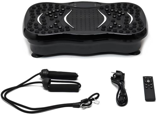 Тренувальна віброплатформа Vibration Platform TSVP1 до 150 кг вібраційний тренажер для зниження ваги, схуднення з еспандерами дисплеєм Bluetooth