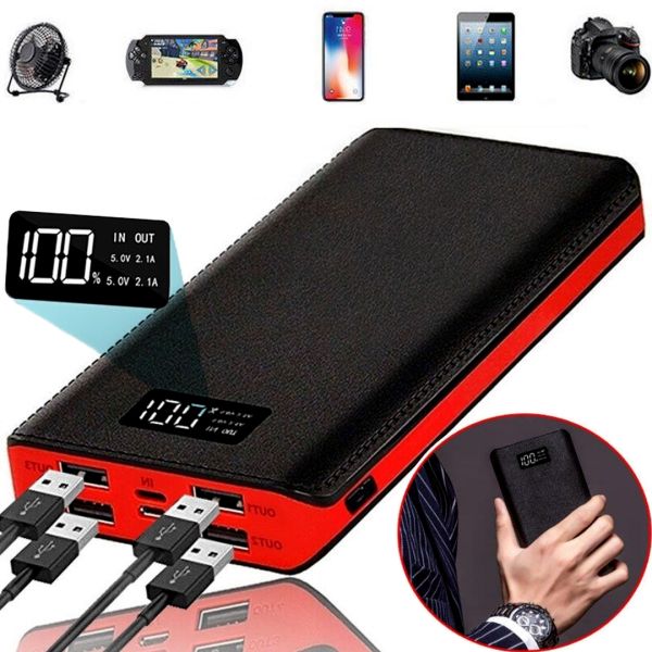 Зовнішній портативний акумулятор Power Bank UKC M9 50000 mAh 2.1A Black c LCD дисплеєм, повербанк, портативний зарядний 50000mah