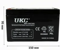 Гелевий акумулятор Gel BATTERY UKC 6V 7A свинцево кислотна акумуляторна батарея