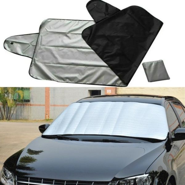 Двухсторонняя накидка чехол на лобовое стекло автомобиля Winter Windshield Cover 150х70 см от снега, солнца и льда, Автомобильный чехол от замерзания