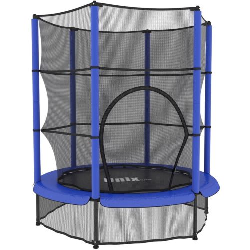 Дитячий батут Tilly BT-RJ-0072 140 см до 60 кг із захисною сіткою та м'якою обшивкою, Круглий батут YH-D007 на пружинах для дому та вулиці для дітей