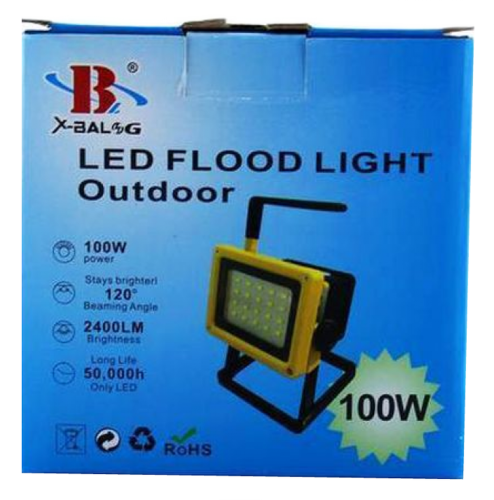 Переносной сверхмощный прожектор Bailong BL-204 100W XML T6-WS Ручной аккумуляторный фонарь с полицейской мигалкой для кемпинга 3 режима работы