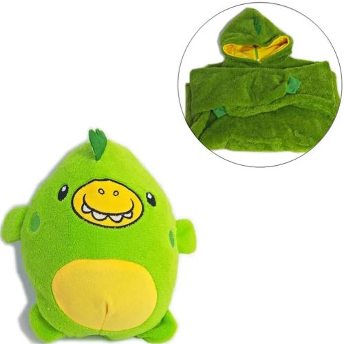 Подушка худі для дітей Huggle Pets Hoodie 2 в 1 плед-кофта до 140 см, іграшка трансформер з капюшоном, дитяча толстовка, іграшка-худі з рукавами 