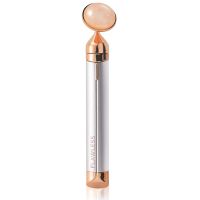 Вібромасажер ролер для обличчя Flawless Contour масажний ролик з двома насадками на батарейках, електричний масажер для масажу, ролик-масажер