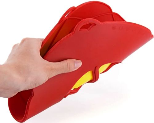 Силіконова кришка невикіпайка Spill Stopper Lid 28 см багаторазовий кухонний прилад на каструлю і сковорідку з захистом від википання води червоний
