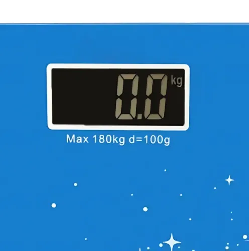 Электронные напольные весы Domotec MS-1604 до 180 Кг, Квадратные стеклянные весы с Led дисплеем для взвешивания Домотек до 180кг Синие