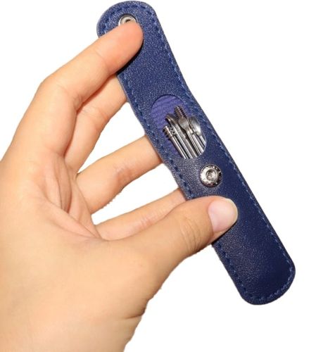 Косметологічний набір інструментів для чищення вух Tool Set 6 в 1 видалення вушної сірки нержавіюча сталь 6 шт, Ухочистка з футляром