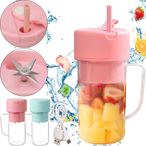 Портативний акумуляторний стакан блендер Mason Juicer LL-898 для фруктів ягід і смузі на 500мл з USB зарядкою, Чашка соковижималка XL - 354 для смузі