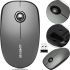 Бездротова Bluetooth мишка ZornWee W150 Grey для комп'ютера і ноутбука, Ігрова комп'ютерна блютуз миша 2.4GHZ USB для ПК від батарейок Сіра
