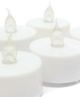 Набір світлодіодних палаючих свічок Flameless Tealight 24 штуки LED Свічка з імітацією полум'я і підсвічуванням на батарейках для освітлення білі