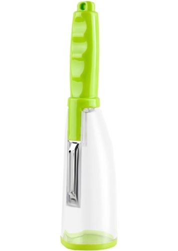 Ручная овощечистка Peeler с контейнером для очисток, вертикальный кухонный нож для чистки и удаления кожуры с овощей и фруктов для кухни 20х5.5 см