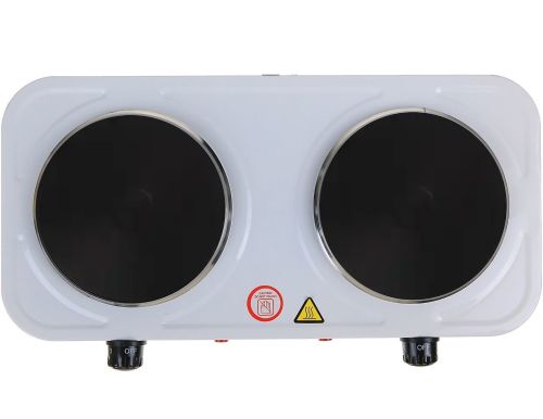 Настольная электроплита Hot Plate Electric Cooking JX-2020A 2000W на 2 конфорки диск Двухконфорочная электрическая плита с термостатом на 5 положений