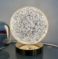 Настільна лампа-нічник Creatice Table Light 19 сенсорний нічник коло, Світлодіодна лампа світильник з кристалами на акрилової підставці 3 режими