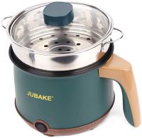 Електрична рисоварка Rice Cooker JU-551 1.8 л 600 W каструля пароварка для смаження і варіння з антипригарним покриттям і таймером Зелена Jubake