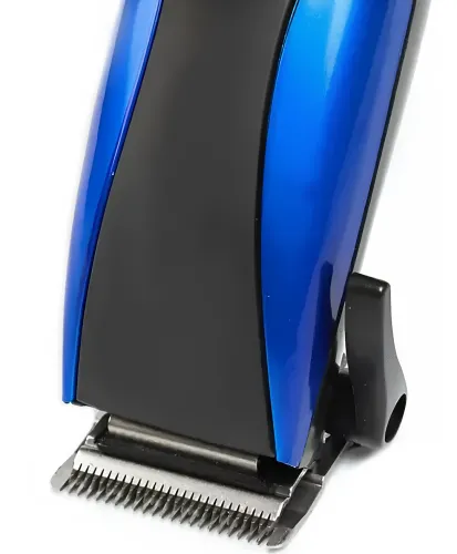 Проводная машинка для стрижки волос Domotec MS-3302 12W профессиональный триммер для окантовки бороды и усов от сети со сменными насадками Синий