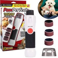 Електричний тример когтерезка для собак і кішок Paw Perfect, Кусачки для кігтів тварин 3 насадки, Когтерез для собак і котів на батарейках Білий