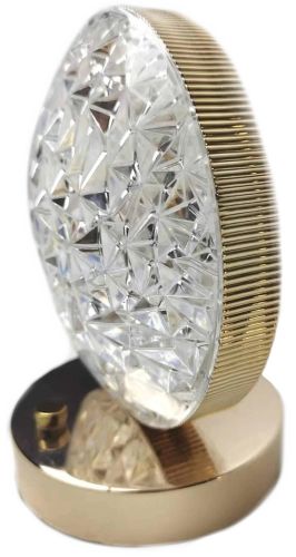 Настільна лампа-нічник Creatice Table Light 19 сенсорний нічник коло, Світлодіодна лампа світильник з кристалами на акрилової підставці 3 режими