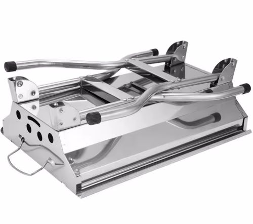Переносний розкладний мангал Stainless Steel Grill GP-4273 для шашлику і барбекю, Гриль зі знімною сіткою 48х33х59 см на деревному вугіллі і дровах