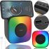 Бездротова Bluetooth колонка SPS LX-01 з RGB підсвічуванням для прослуховування музики, акумуляторна блютуз акустика ATARC AT - 620 FM-радіо AUX від USB