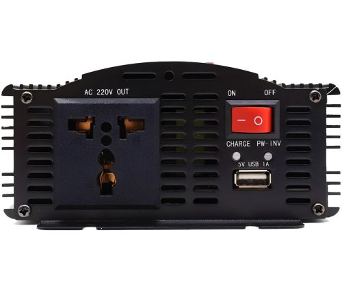 Автомобільний перетворювач інвертор UKC UPS-1300A 12V-220V 1300W автоперетворювач напруги із зарядним від мережі та акумулятора 12В 220В