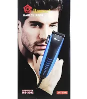 Проводная машинка для стрижки волос Domotec MS-3302 12W профессиональный триммер для окантовки бороды и усов от сети со сменными насадками Синий