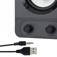 Музичні комп'ютерні колонки Hotmai Speaker FT-25-2.1 з RGB підсвічуванням для ПК, акустична система з сабвуфером і сателітами 9W USB 3.5 мм FT-25