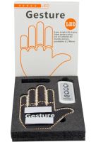 Светодиодная рука Fun Gesture Hand LED-ладонь с жестами на липучке с подсветкой, автомобильный знак на заднее стекло в салон авто с пультом управления
