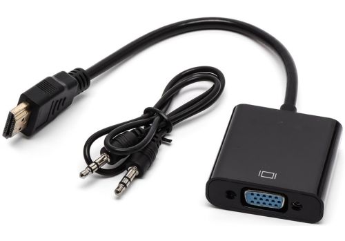 Конвертер HDMI на VGA універсальний відеокабель, адаптер перехідник для перетворення сигналу, аудіо вхід 3.5 mm Converter 1080P USB 34103