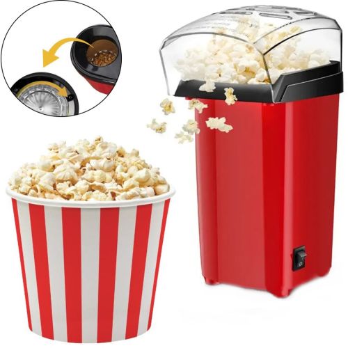 Попкорница Relia Popcorn Maker RH-903 1200 Вт, Аппарат для приготовления попкорна в домашних условиях, Прибор мини попкорница для дома Красный