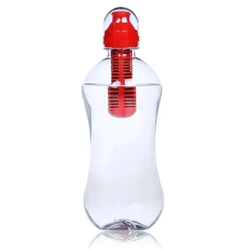 Спортивна герметична пляшка з фільтром для питної води Water Filter Bottle, об'ємом 550 мл для занять спортом, М'яка пляшка для очищення води