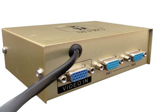 Спліттер VGA KV-FJ1502A Splitter, Комутатор 150MHz 2 Port два порти з адаптером розгалужувач VGA