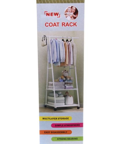 Підлогова вертикальна стійка вішалка для одягу Coat rack Traingular 160Х55 см багатофункціональна пересувна полиця для зберігання речей до 20 кг