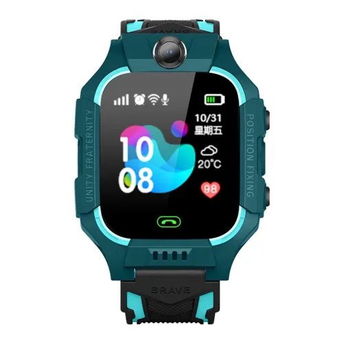 Наручні розумні дитячі смарт годинник Smart Watch X17 400 мА / год з сім-картою, GPS відеодзвінком і ліхтариком водонепроникні IP67 для дітей Зелений
