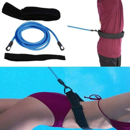 Регульований поясний ремінь для тренувань плавання Swimming Training Belt в басейні, Тренувальні гумки для навчання плаванню дорослих і дітей