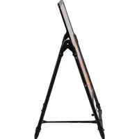 Рекламна флуоресцентна LED дошка Fluorecent Board With Stand 50х70см на стійці, світиться лід дошка на стійці з фломастером і серветкою Чорна