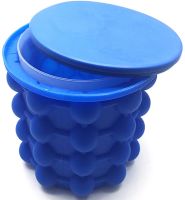 Силиконовое ведро для заморозки льда Ice Cube Maker Genie двухкамерная форма для изготовления хранения льда, охлаждения напитков в бутылках с крышкой