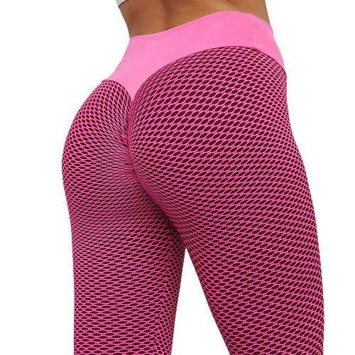 Женские спортивные леггинсы Staples Scrunch Bum Розовые с завышенной высокой талией и эффектом пуш-ап утягивающие бесшовные лосины для фитнеса push up