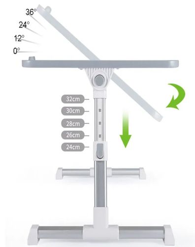 Складной стол трансформер для ноутбука NoteBook Cooling Table A9 с функцией охлаждения, портативная охлаждающая подставка с USB-вентилятором А9,  A-9 