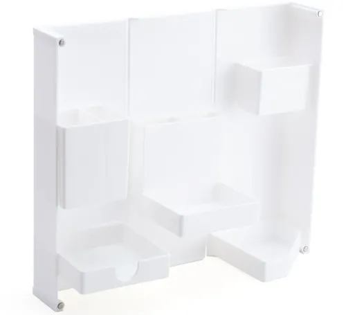 Настільний складаний органайзер Folding Storage Box FB - 1990 для канцелярського приладдя, підставка кейс для канцелярії і дрібниць на 6 відділень