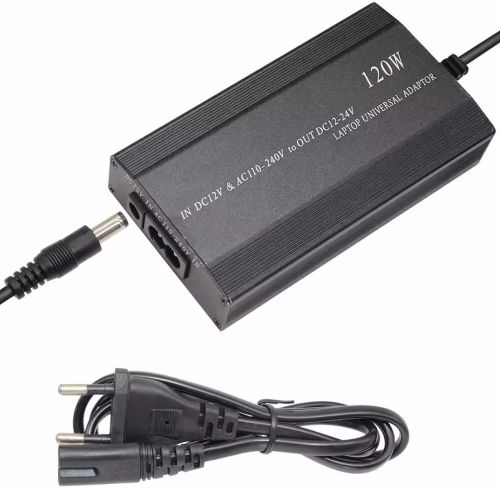 Універсальний автомобільний зарядний пристрій laptop UKC 901 120W 12-24V для ноутбука з перехідниками адаптер зарядка від мережі 220V і прикурювача