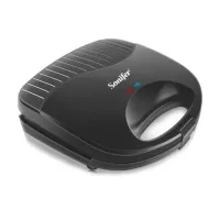 Вафельниця Sonifer Cone Maker SF-6043, Електровафельниця для бельгійських вафель, Побутова бутербродниця сендвичница Waffle Maker 750 Вт Чорна