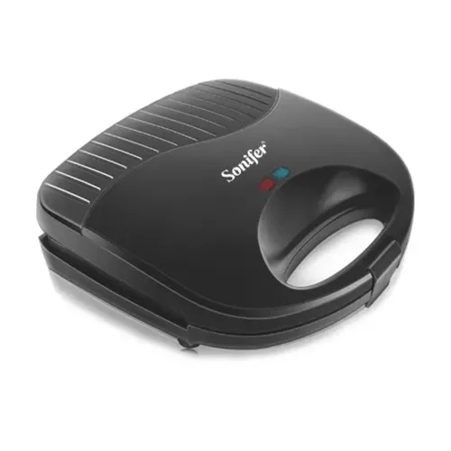Вафельниця Sonifer Cone Maker SF-6043, Електровафельниця для бельгійських вафель, Побутова бутербродниця сендвичница Waffle Maker 750 Вт Чорна