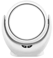 Настольное круглое косметическое зеркало Mirror Lamp YT-M513 с LED подсветкой и увеличением для макияжа, Увеличительное зеркало на подставке Белое