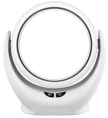 Настольное круглое косметическое зеркало Mirror Lamp YT-M513 с LED подсветкой и увеличением для макияжа, Увеличительное зеркало на подставке Белое